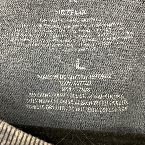 The Dark Crystal Age of Resistance Mens Graphic Tee L Charcoal Acid Wash - Picture 7 of 7